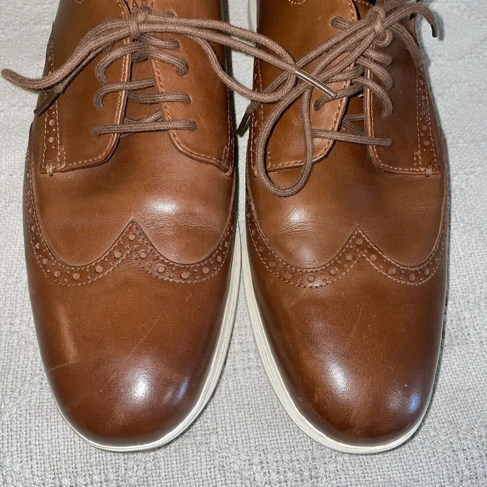Cole Haan Grand O’s Men’s Casual Wingtips Size 13 M Brown Leather Athleisure